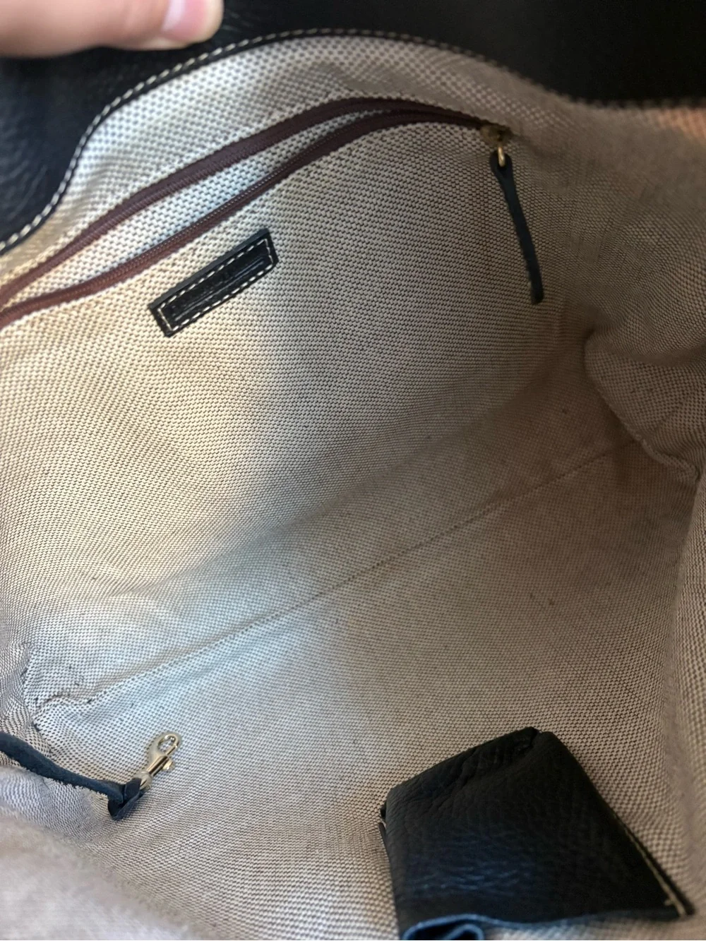 Dooney & Bourke Black Pebble Leather Hobo with Gold Hardware